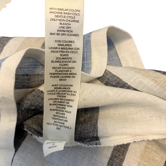 Chico's Linen Blend Popover Top and Linen Pull On Ankle Pant Set Size 12 - Picture 8 of 15